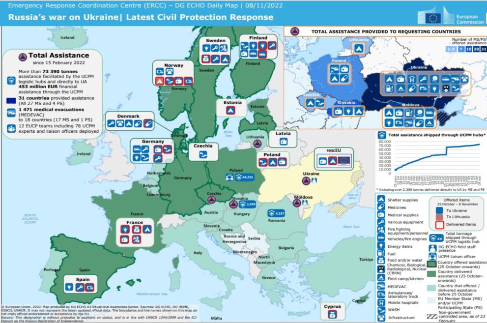 Russia’s war on Ukraine - Latest Civil Protection Response