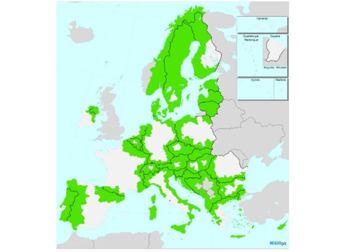 Figure 1 INTERREG VI A Regions participating in cross-border cooperation programmes, 2021-2027 (European Regional Development Fund, Instrument for Pre-accession Assistance)