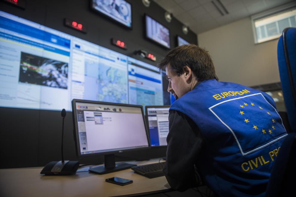 A Duty Officer at the Emergency Response Coordination Centre (ERCC).