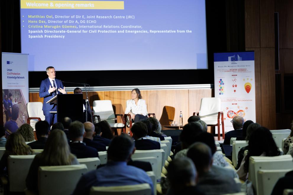 Director Han Das speaking during the 7th Disaster Risk Management Annual Seminar