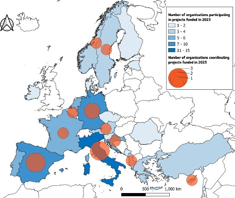 Map 2023 KAPP Call list of funded projects