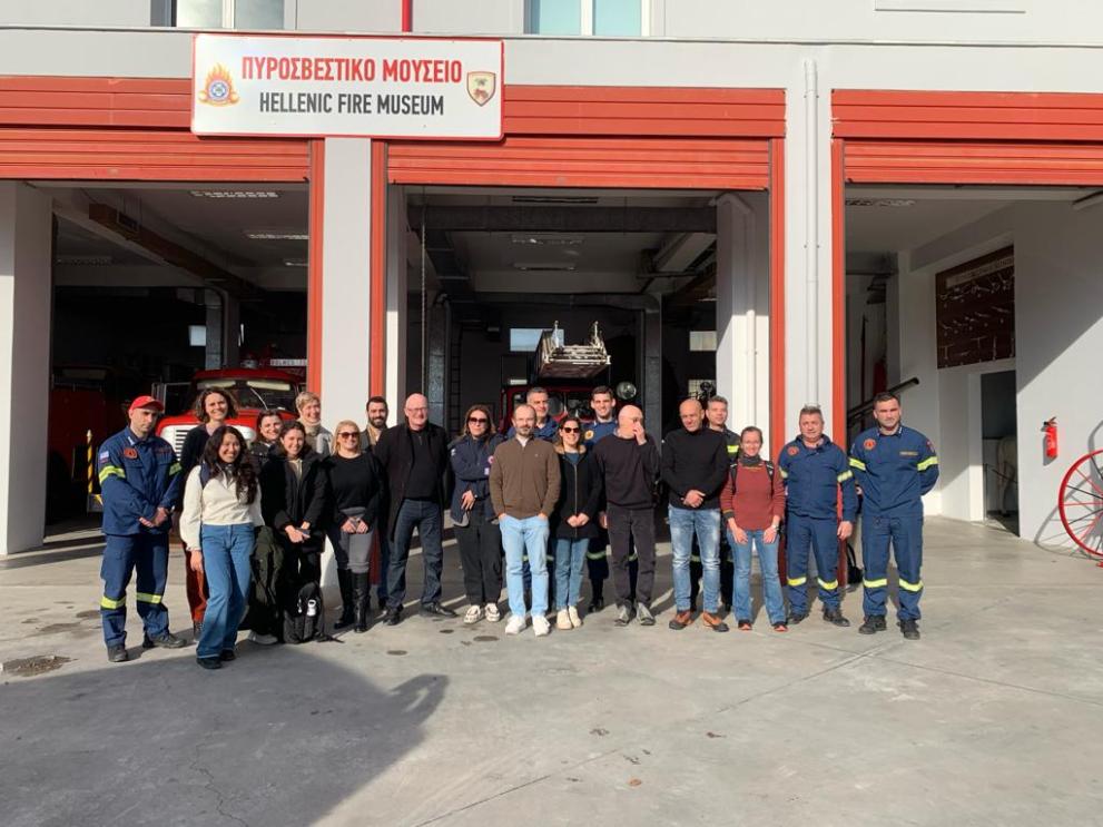 Group of experts during the Wildfire Peer Review mission in Greece.