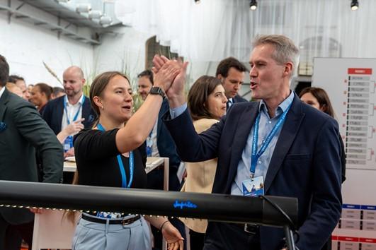 Participants during the Foosball Championship during the Civil Protection Forum.