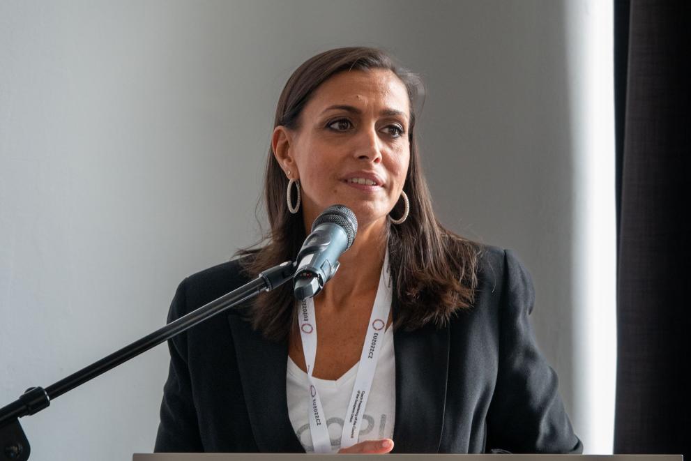 Donatella during the NTC meeting at hotel Pyramida.