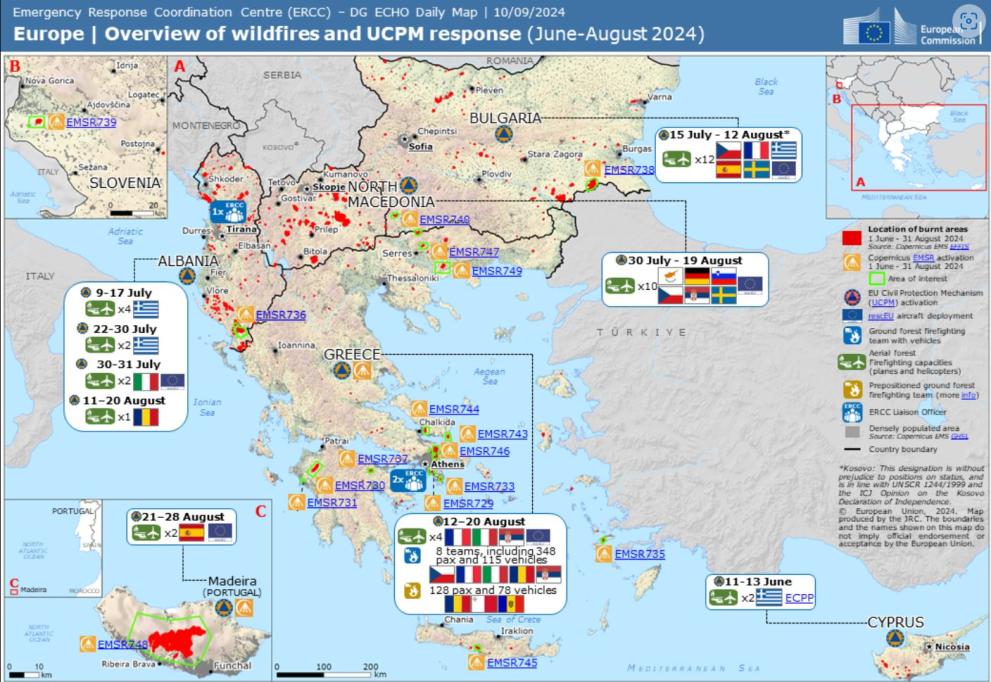 Daily Map Europe-overview-of-wildfires-and-UCPM-Response.