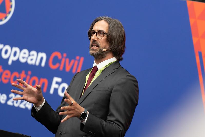 Alessandro Carrotta during one of the latest workshops of the Civil Protection Forum. 