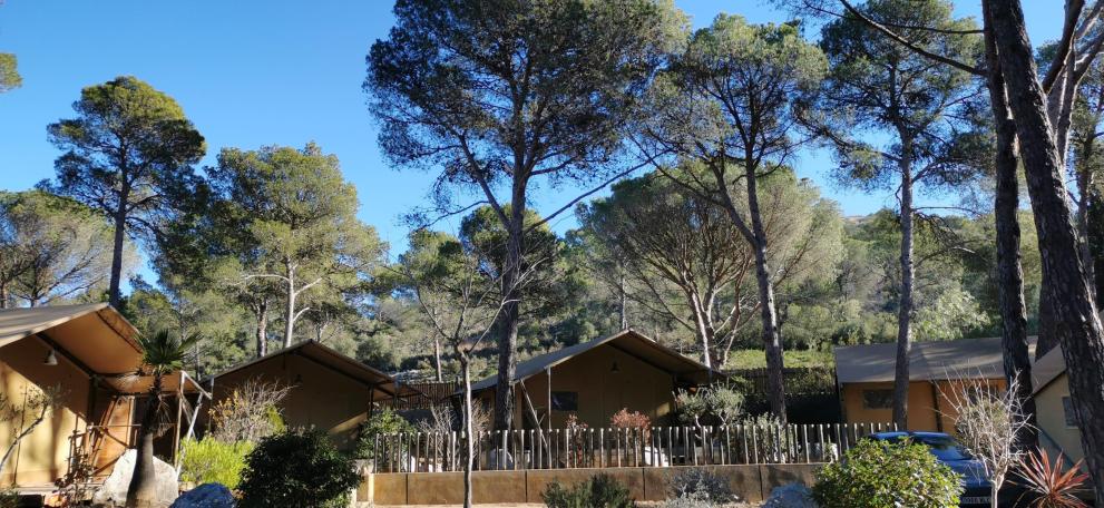Pilot test site of the WUITIPS project at a campsite in the wildland-urban interface of the  Girona–Pyrénées Orientales cross-border region. Photo credit: Elsa Pastor © EU 2025