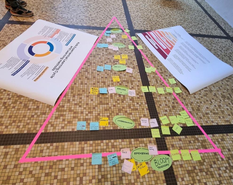 A tress made of posts during the training exercise.