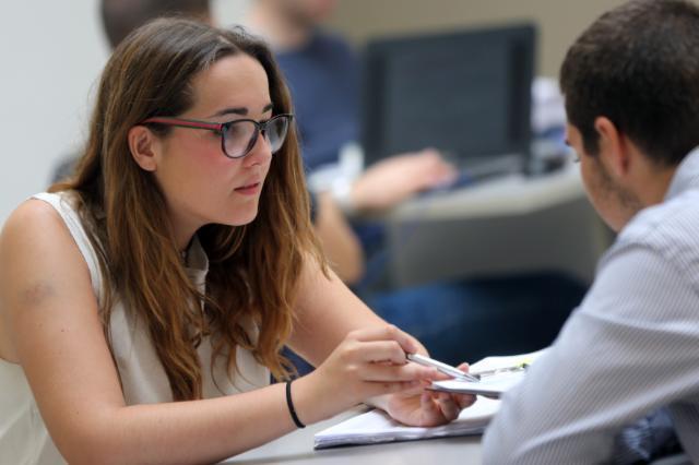 A young volunteer during one of the workshops at the Civil Protection Forum.