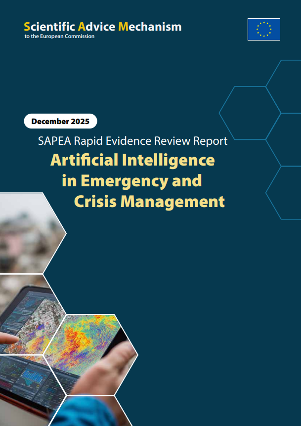 Cover of the AI in emergency and crisis management report of SAPEA.