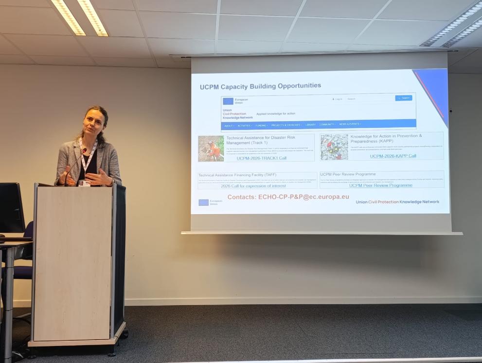 Cristina Brailescu during her presentation at the last Kick-off meeting of projects.
