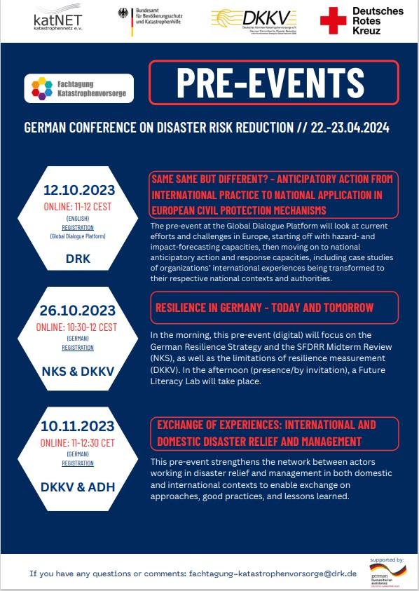 Pre-events German Conference on DRR