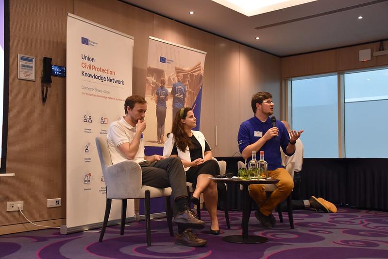 DG ECHO team answering questions during the Union Civil Protection Mechanism (UCPM) session.