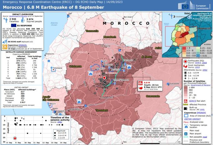 Daily Map - Morocco Earthquake of 8 September