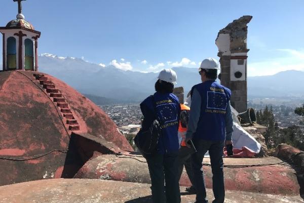 EUCP Team experts during the damages assessment in Mexico following the earthquakes of September 2017 © DG ECHO