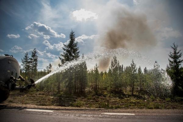 Sweden fighting forest fire
