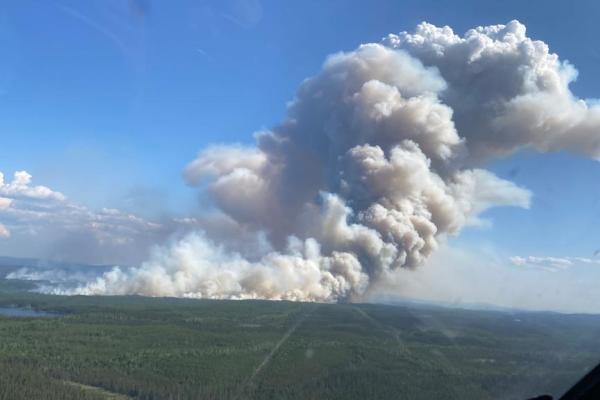 A wildfire in Canada.