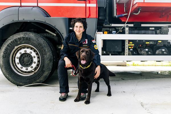 K9 units, specially trained police dogs and their handlers, can be vital in emergencies to search for survivors. This K9 team was one of 8 deployed to help with the flood response.