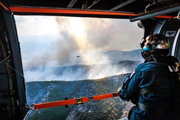 From the sky to the fire line, firefighting helicopters play a crucial role in containing wildfires.