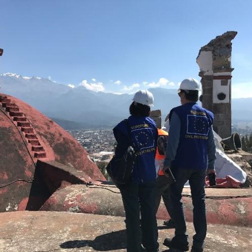 EUCP Team experts during the damages assessment in Mexico following the earthquakes of September 2017 © DG ECHO