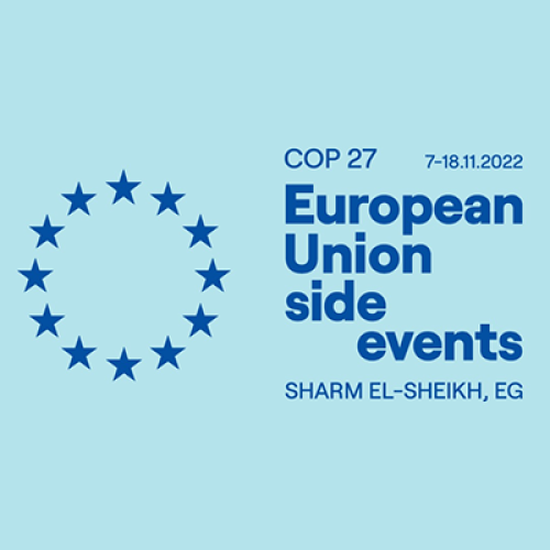 Logo of European Union side events at the climate conference COP27 in Egypt