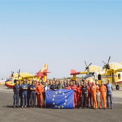 Firefighting planes from Italy and Greece joined their French counterpart in fighting the fires