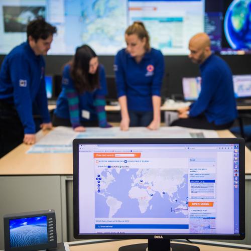 Emergency Response Coordination Centre from the inside