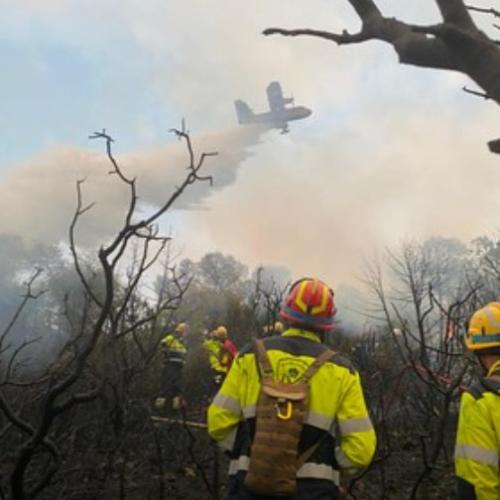 Norwegian firefighter during an exercise