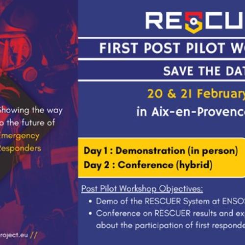 RESCUER 1st post pilot workshop 2024, 21-22 February