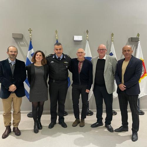 A group of experts from Greece during one of the meetings of the UCPM Wildfire Peer Review in Greece.