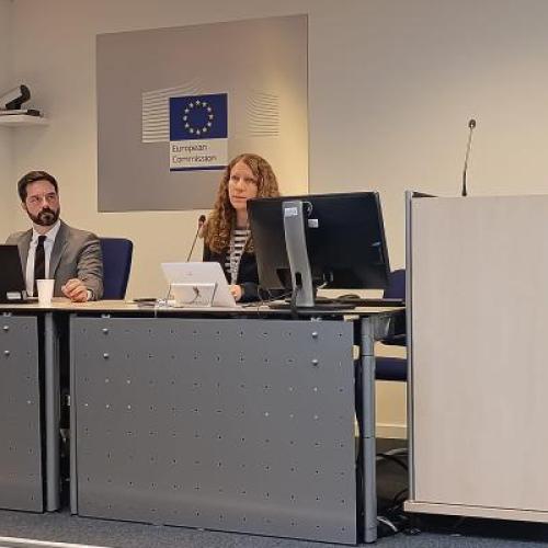 Two participants during a presentation at the last Kick-off meeting.