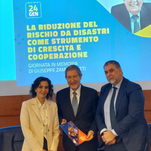 Hadja Lahbib uropean Commissioner for Equality, Preparedness, and Crisis Management, during a presentation of the last Kick Off meeting. 