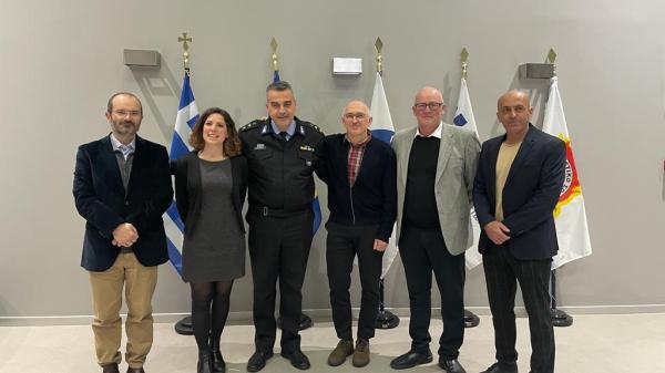 A group of experts from Greece during one of the meetings of the UCPM Wildfire Peer Review in Greece.