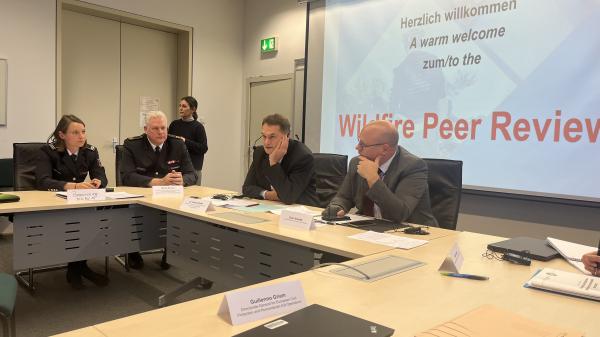 Participants during a presentation during the last Peer Review mission.