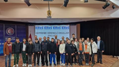 From the “School Seismology” sessions organized by AFAD. EReS team members with teachers and pupils attending the sessions.
