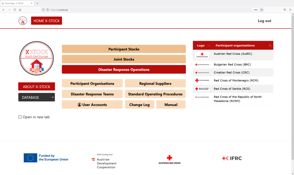Home screen of X-STOCK platform for registered users