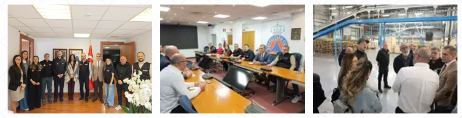 Scenes from the technical study visit to Spain: institutional meetings in Madrid and Barcelona, technical talks with civil protection bodies and site inspections, 13–17 April 2026