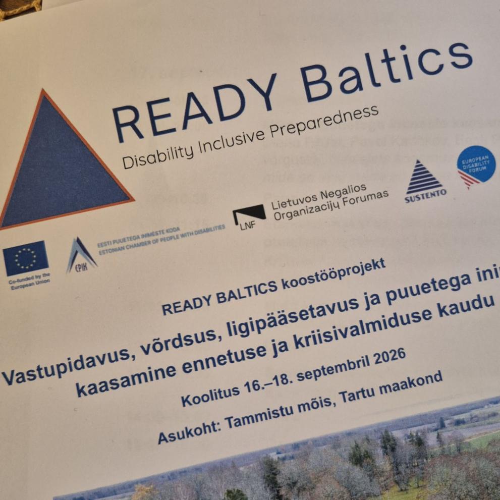 READY Baltics Estonian Programme Cover Page on Inclusive Civil Protection