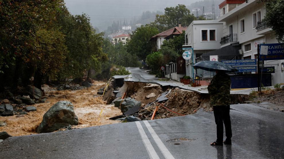 The town of Volos is one of the worst affected. Reuters