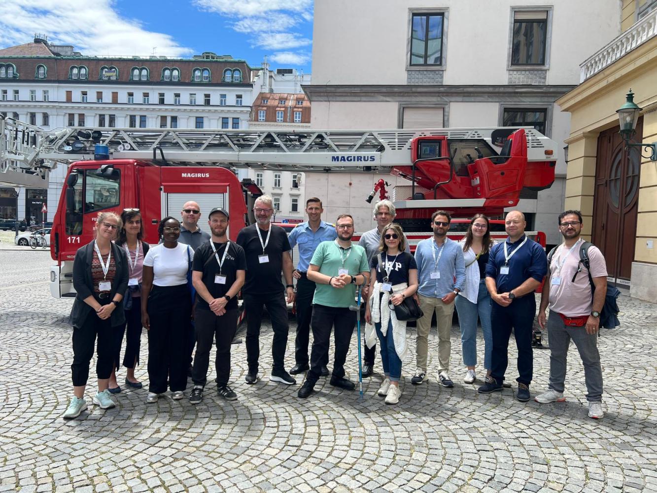 Group of participants at the Professional fire department