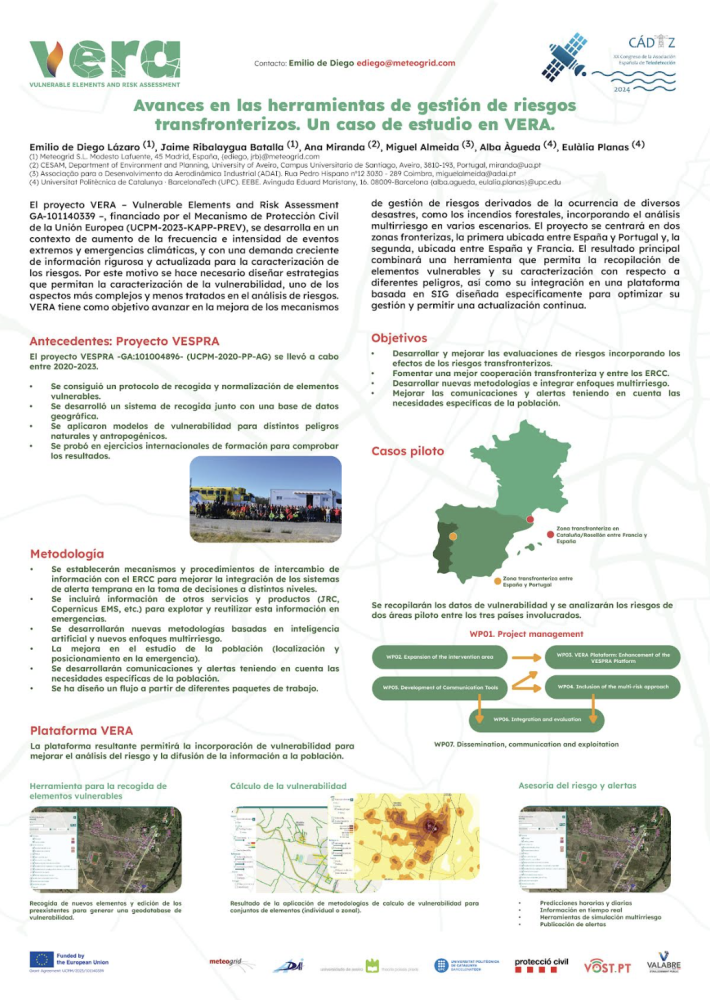 An image showing VERA's poster with the objectives of the project