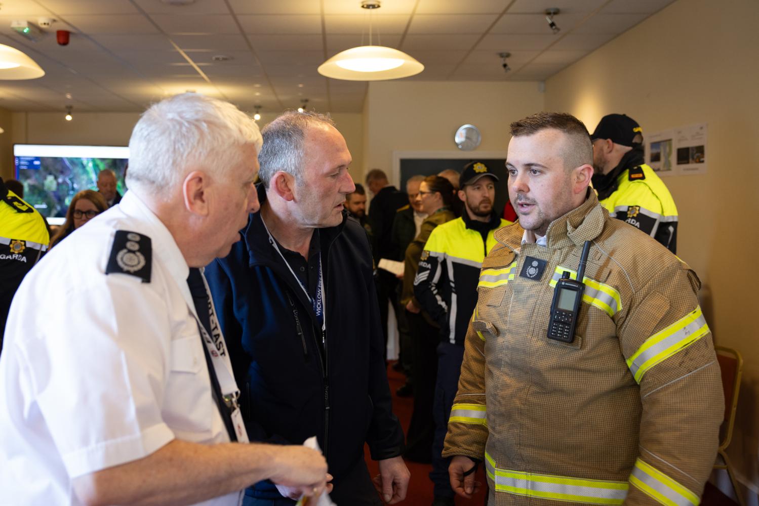 Venue manager with collegues from Fire Department