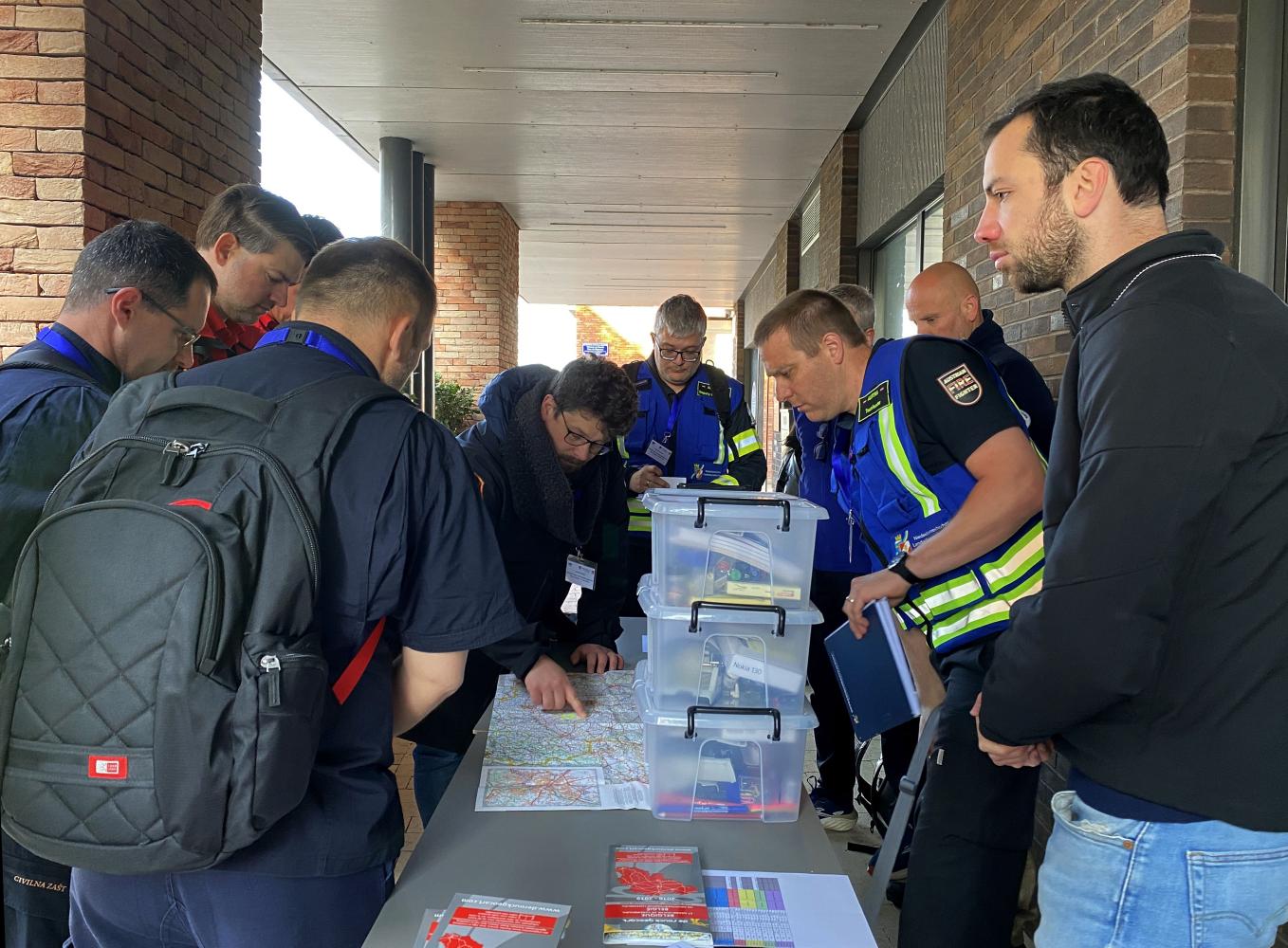 Exercise participants simulate and play the reception and departure center - RDC.