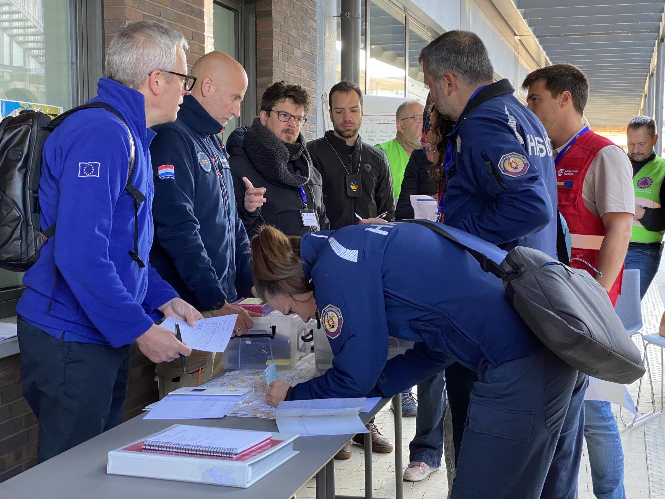 Exercise participants simulate and play the reception and departure center - RDC.