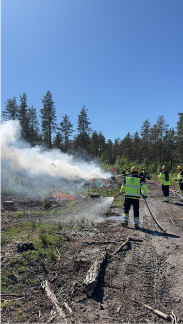 Prescribed/tacticaI burn exercise. Forest fire troops of Telemark
