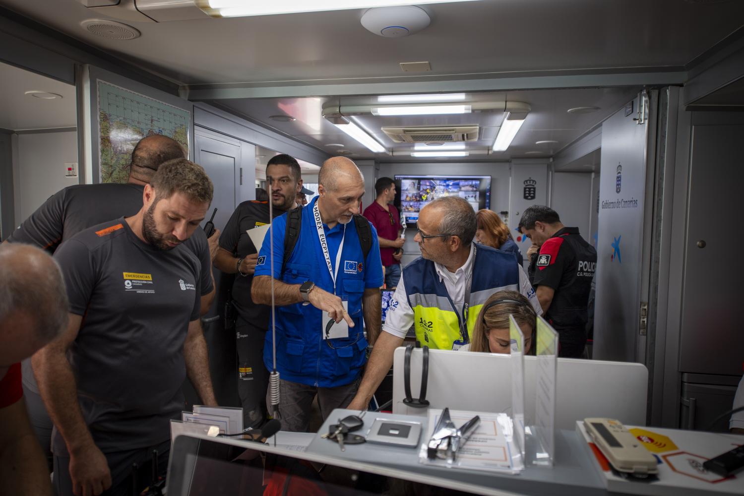 at the command center