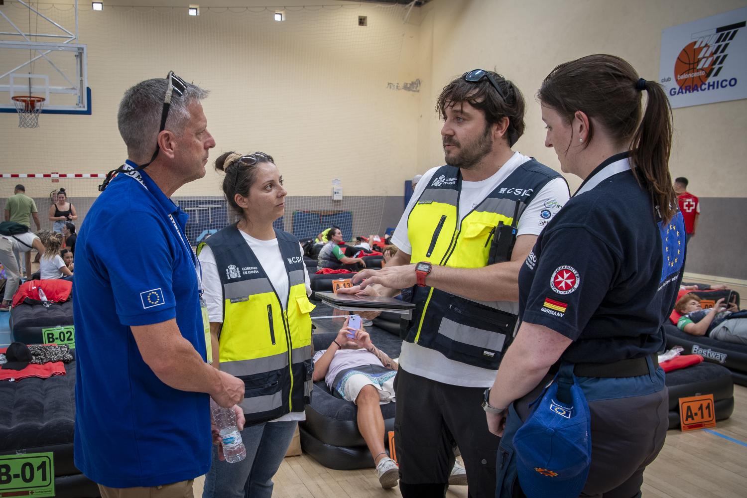 Team Alpha at evacuation place