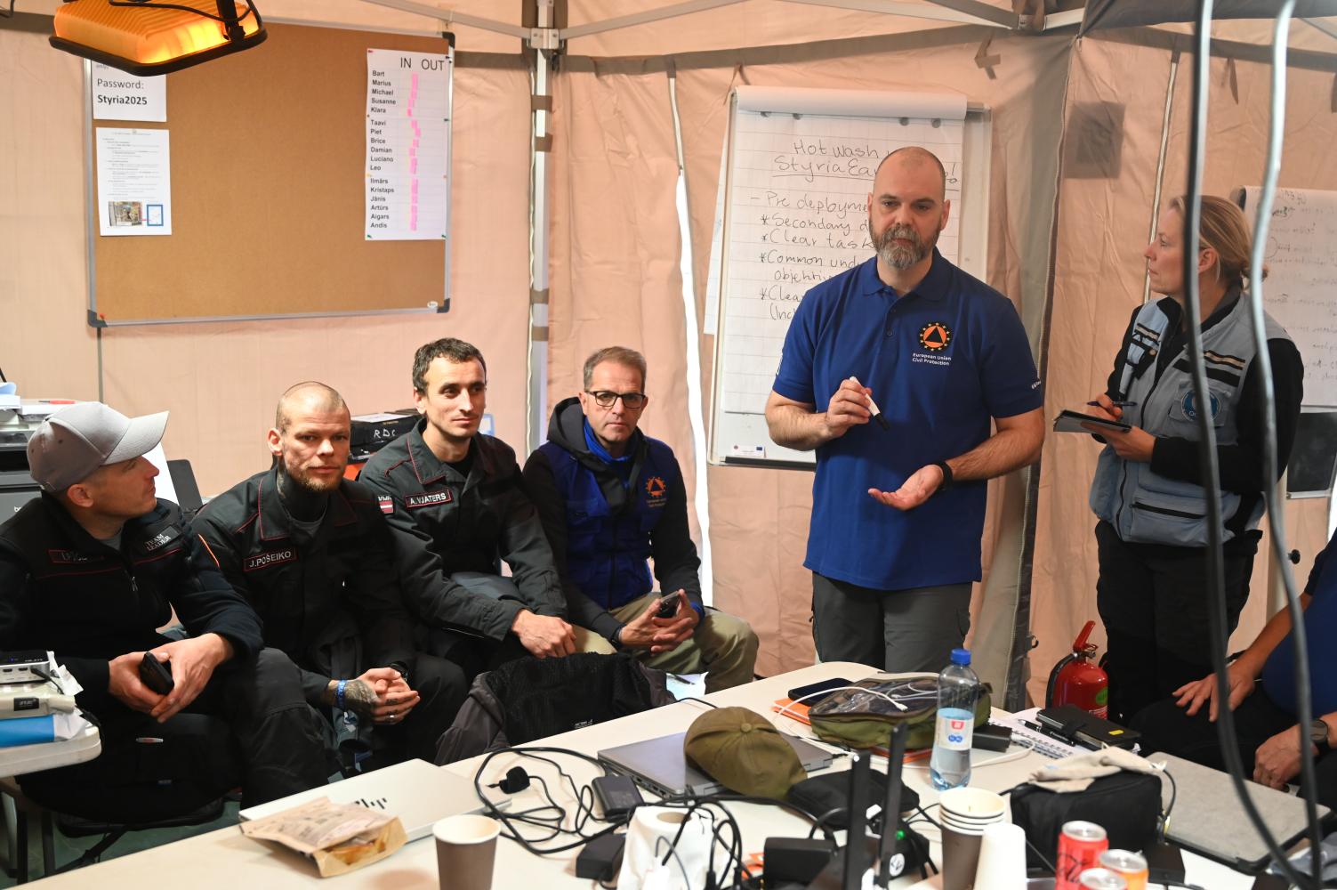 Team members of the EUCPT and LV TAST are shown.