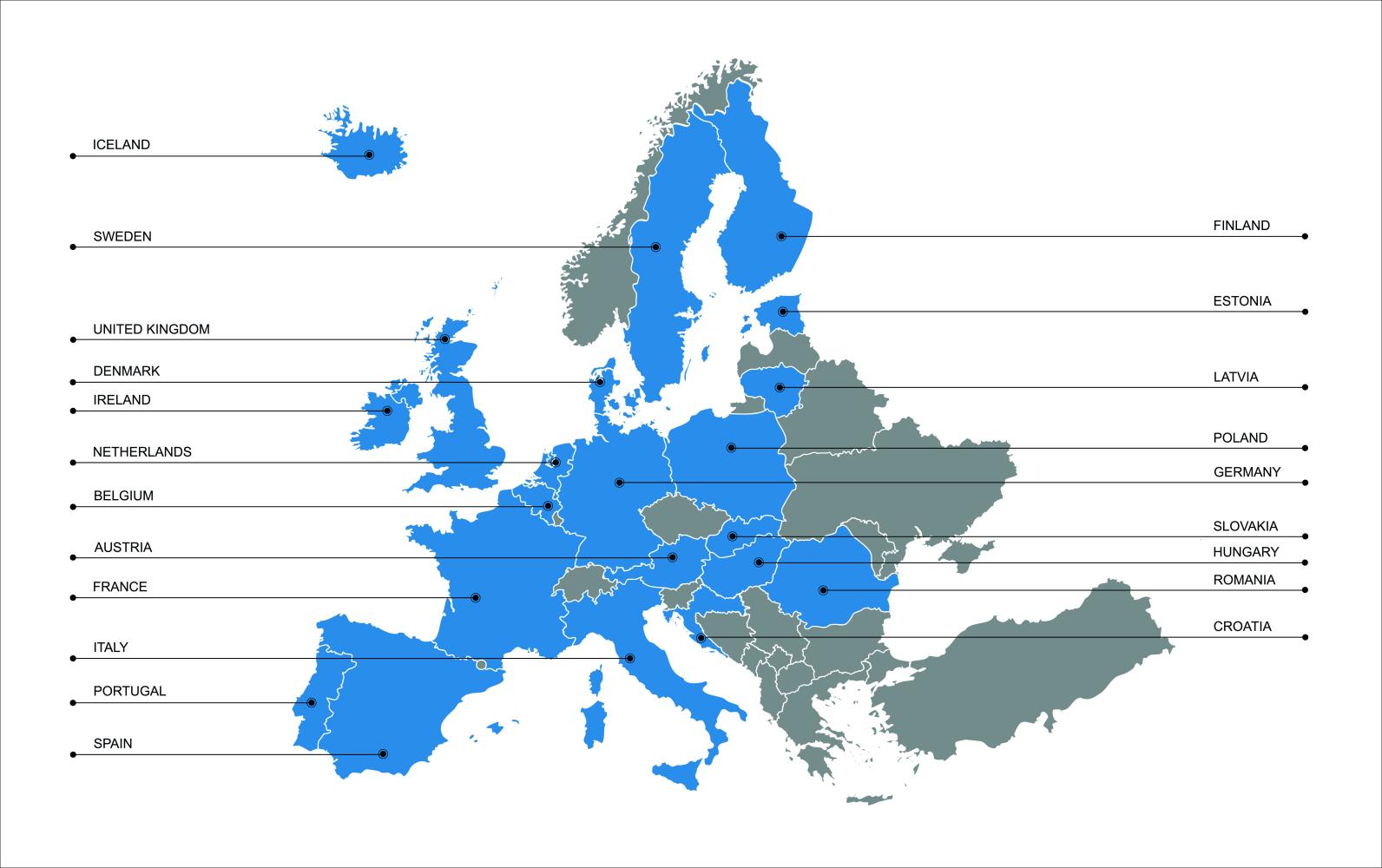Countries represented in the INLINE Community of Interest.