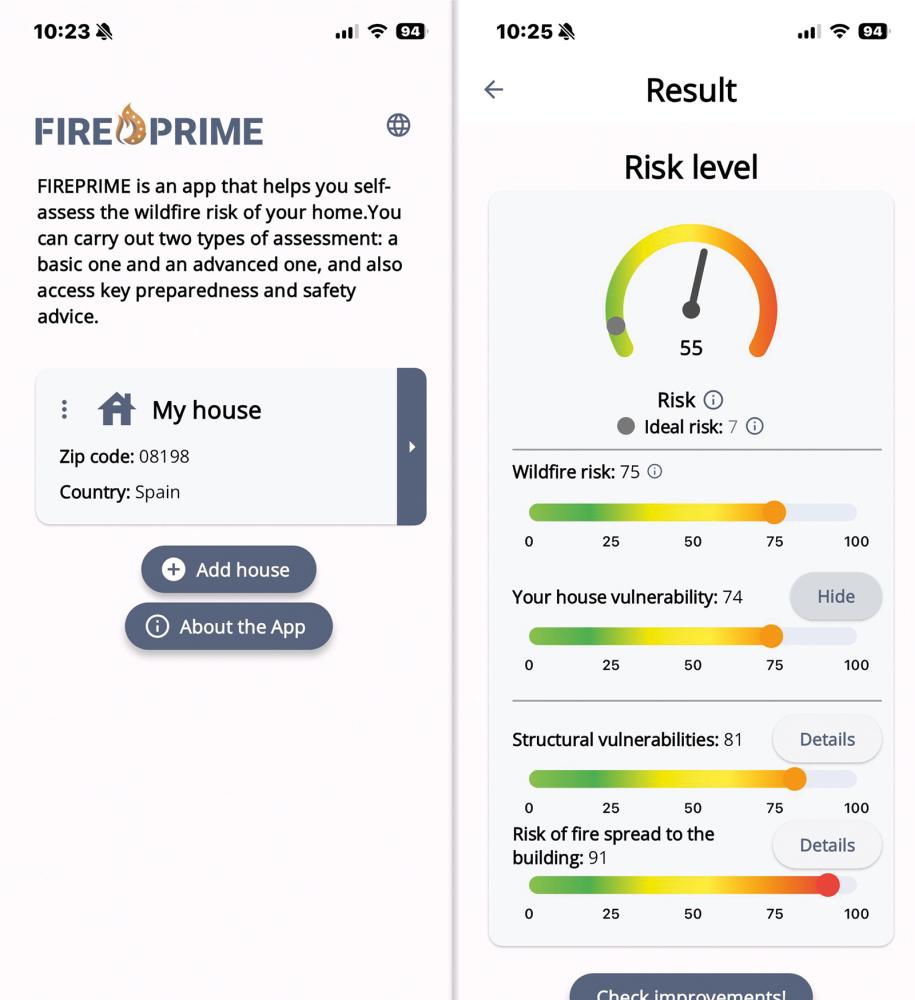 App Fireprime display